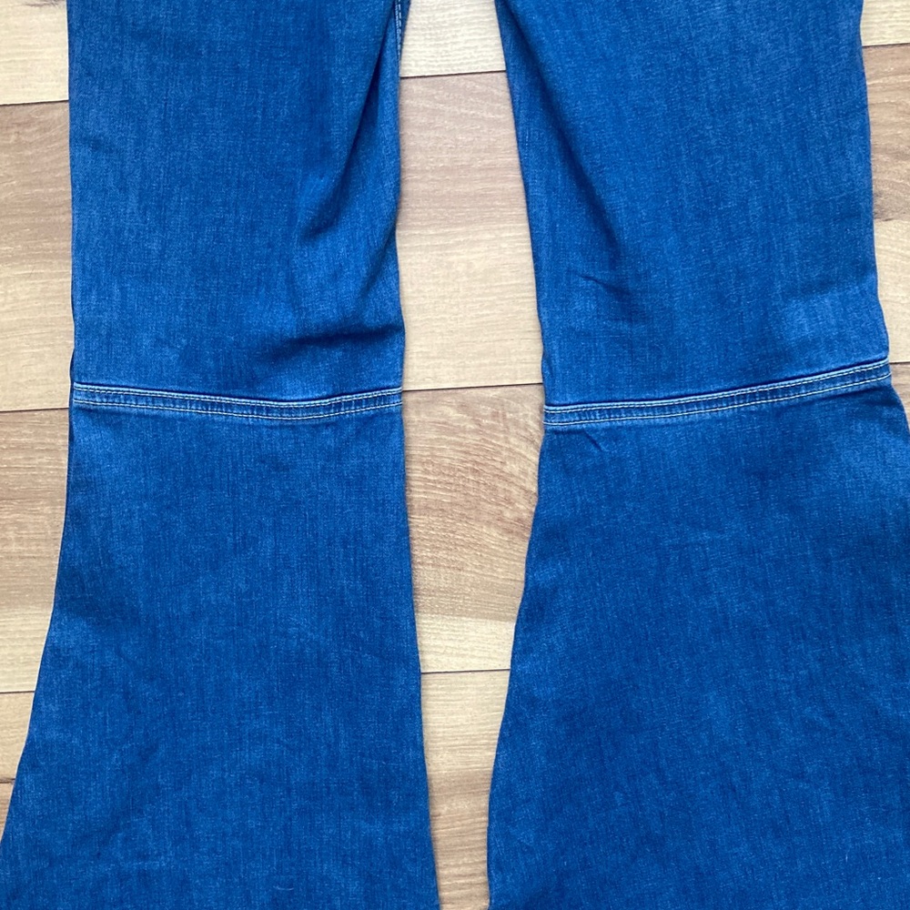 Free People Just Float On Blue Flare Jeans - Picture 11 of 14